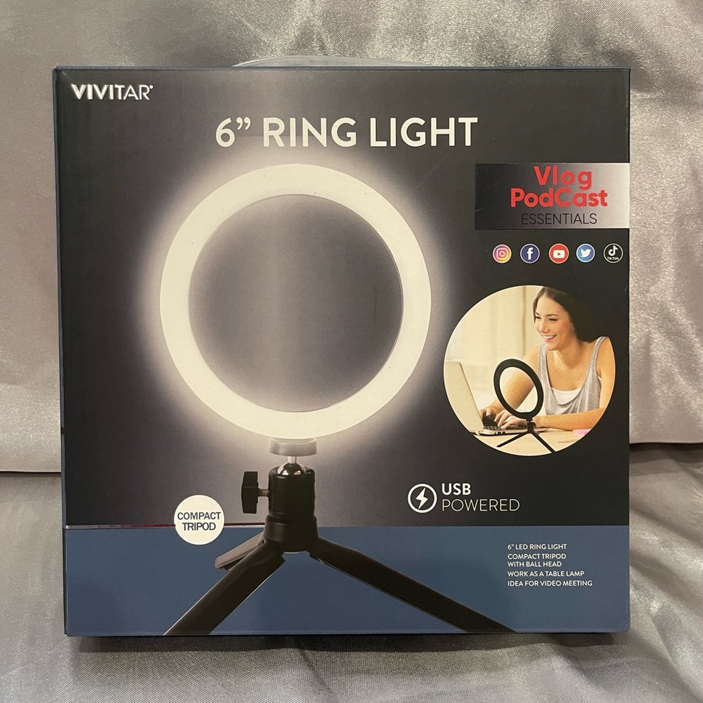 NIB VIVITAR 6 INCH RING LIGHT 🤍💡